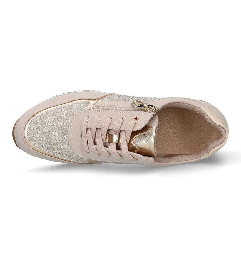 Marco Tozzi Beige Veterschoenen voor dames (320359) - geschikt voor steunzolen