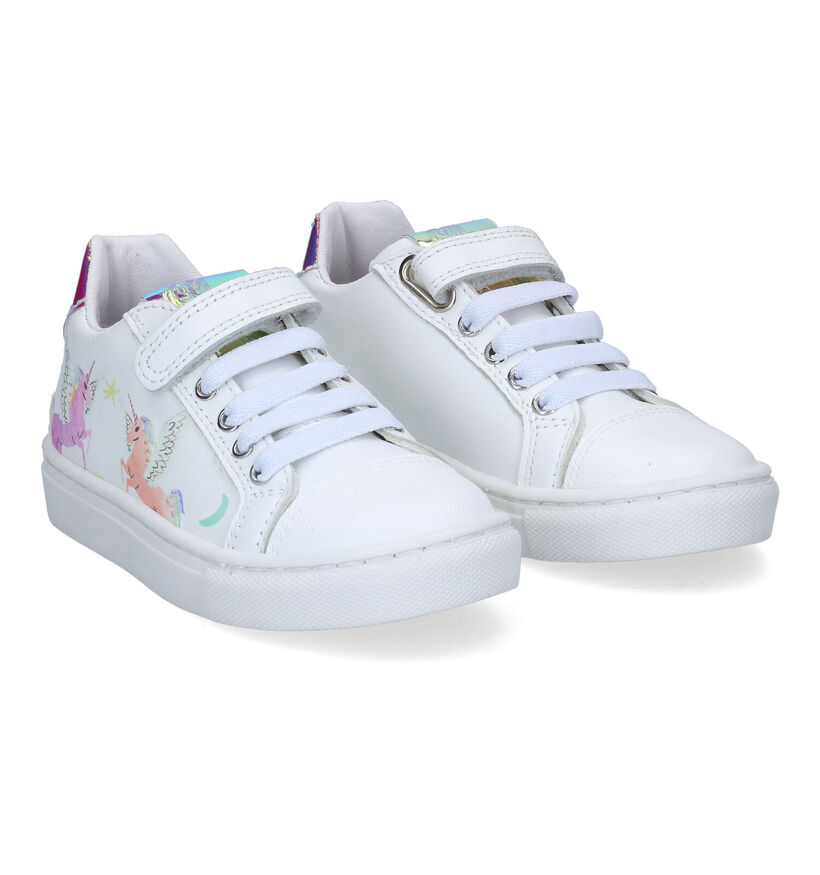 Little David Nouk 2 Chaussures à velcro en Blanc pour filles (308146) - pour semelles orthopédiques