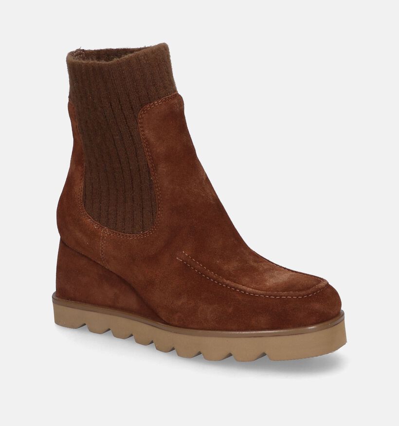 Unisa Leysa Boots Chelsea en Cognac pour femmes (316175)