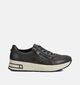 Rieker Zwarte Sneakers met Veter en Rits voor dames (360473) - geschikt voor steunzolen