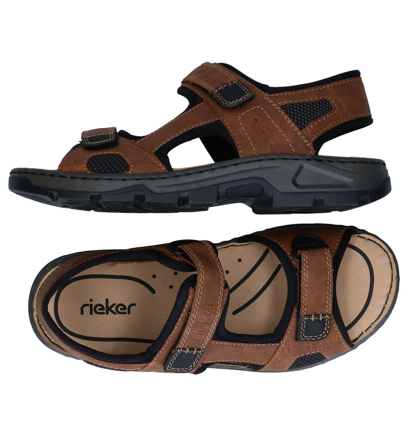 Rieker Zwarte Sandalen in kunstleer (308621)