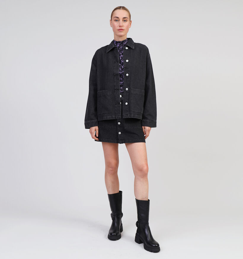 Pieces Chrissy Zwarte Denim hemd voor dames (354099)