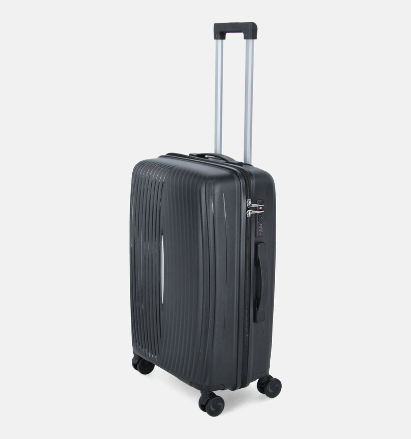 Love To Travel Zwarte Medium Reiskoffer voor dames, heren (365822)