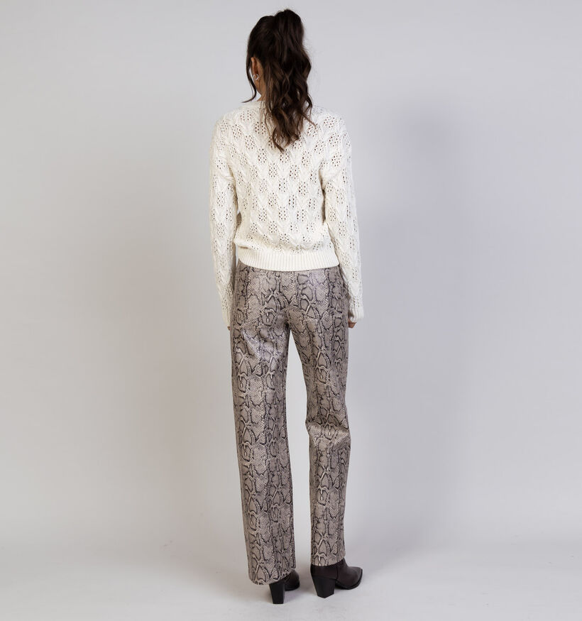 Vero Moda Tessa Snake Beige Broek L32 voor dames (365683)