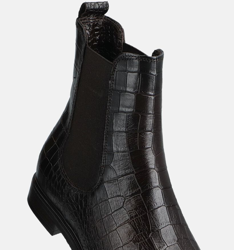 Laurent David Ares Bottines Chelsea en Brun foncé pour femmes (365459)