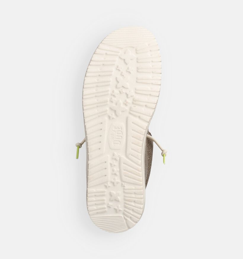 HEYDUDE Wally Braided Chaussures &agrave; enfiler en Kaki pour hommes (353465) - pour semelles orthop&eacute;diques