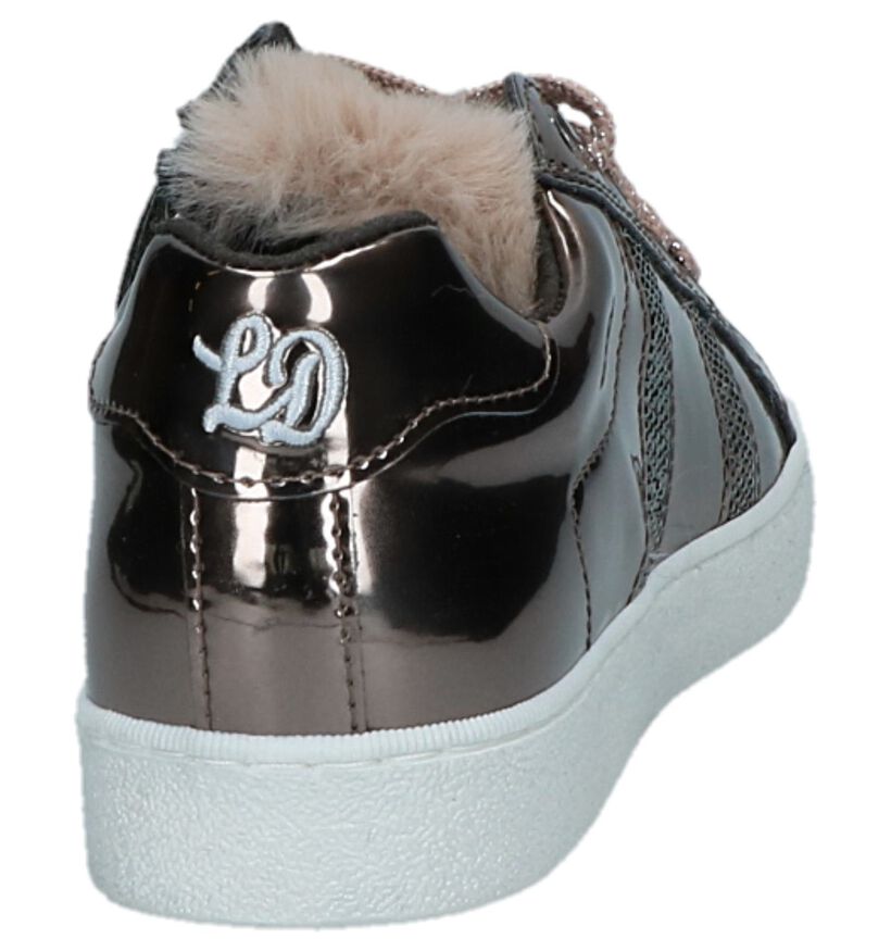 Lage Geklede Sneakers Brons Little David Rolly in kunstleer (232461)