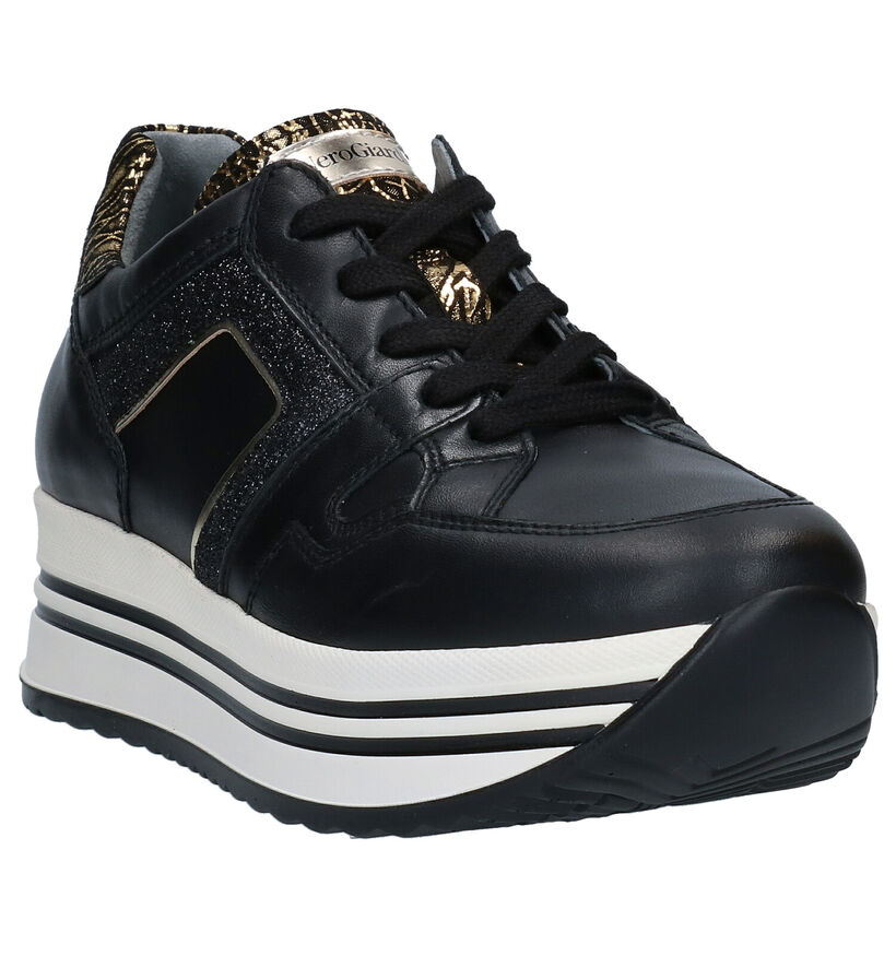 NeroGiardini Chaussures à lacets en Noir en cuir (283478)