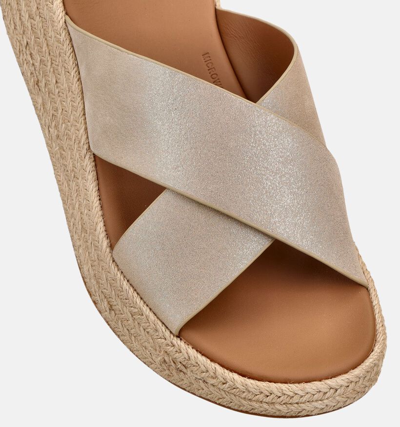 FitFlop Shimmersuede Gouden Slippers met Sleehak voor dames (368645)