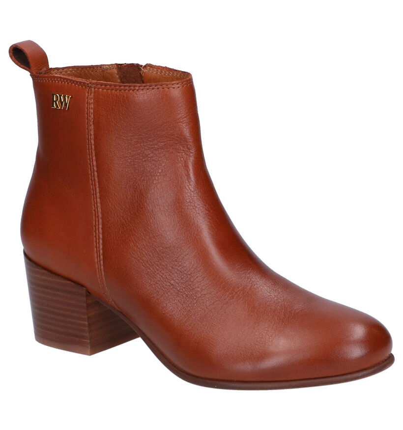 River Woods Abby Bottillons en Cognac en cuir (298371)