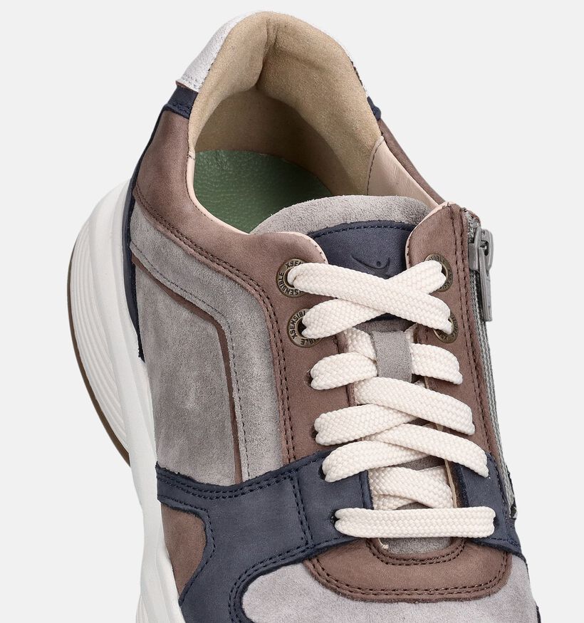 Xsensible Stretchwalker Grijze/Blauwe Veterschoenen voor heren (373626) - geschikt voor steunzolen