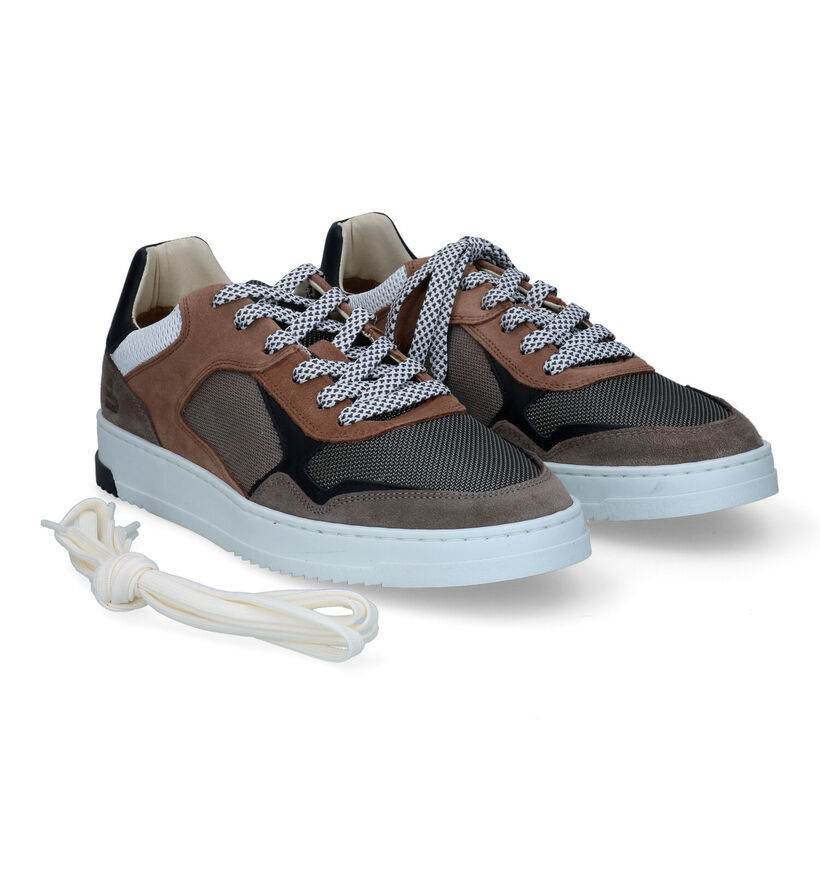 Bullboxer Chaussures plates en Taupe pour hommes (308627) - pour semelles orthopédiques