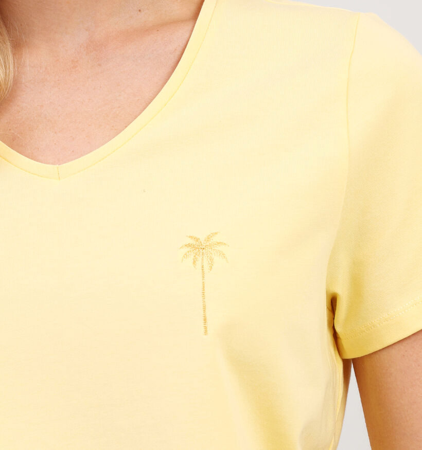 Pieces Miu Geel Basic T-shirt voor dames (357384)