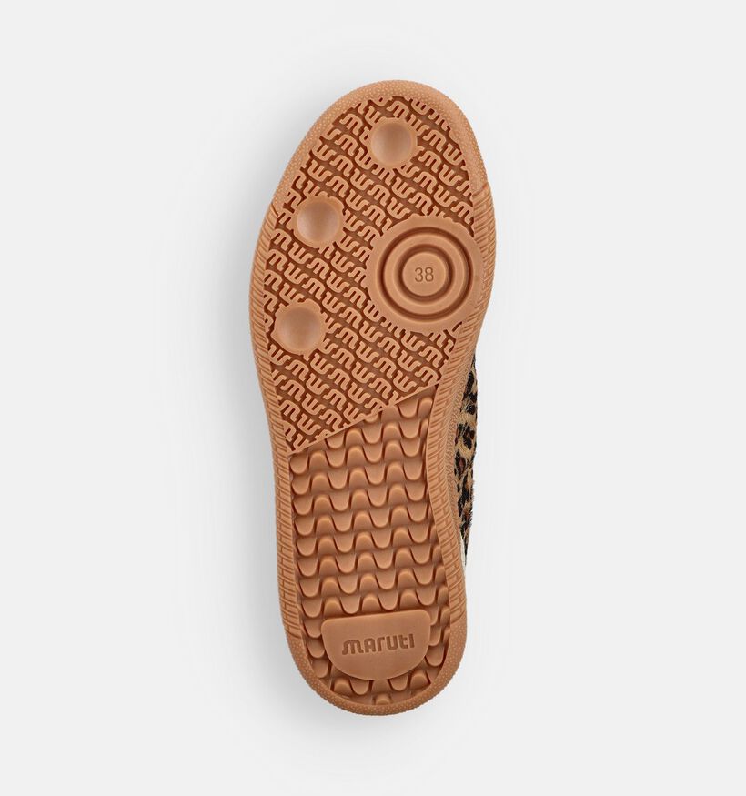 Maruti Yale Bruine/Leopard Sneakers voor dames (360824) - geschikt voor steunzolen