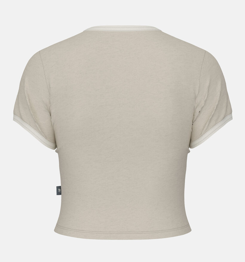 New Balance Trackside Ringer Beige T-shirt en Beige pour femmes (385902)