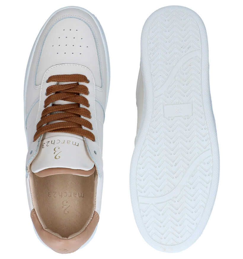 March23 Ecru Sneakers in leer (283269)
