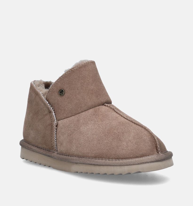 Warmbat Willow Pantoufles montantes en Taupe pour femmes (346219)