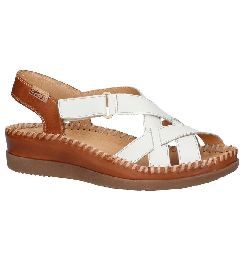 Pikolinos Cadaques Sandales en Ecru/Cognac en cuir (289114)