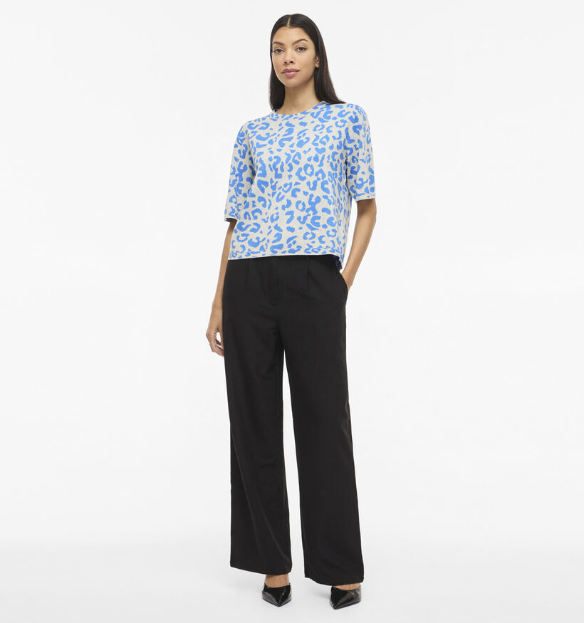 Vila Mayas Blauwe Pull met Korte Mouwen voor dames (368081)