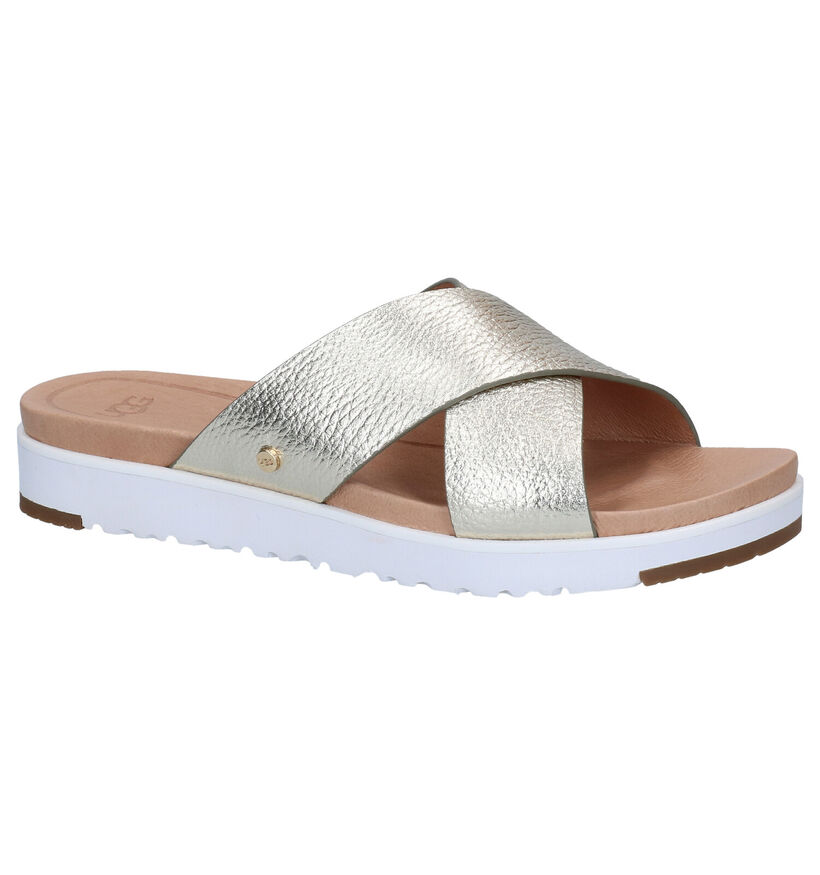 UGG Kari Gouden Slippers in leer (285502)