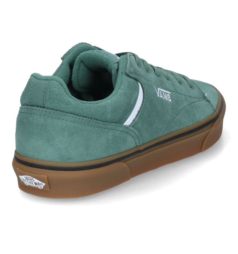 Vans Seldan Baskets de skate en Vert pour hommes (317785)