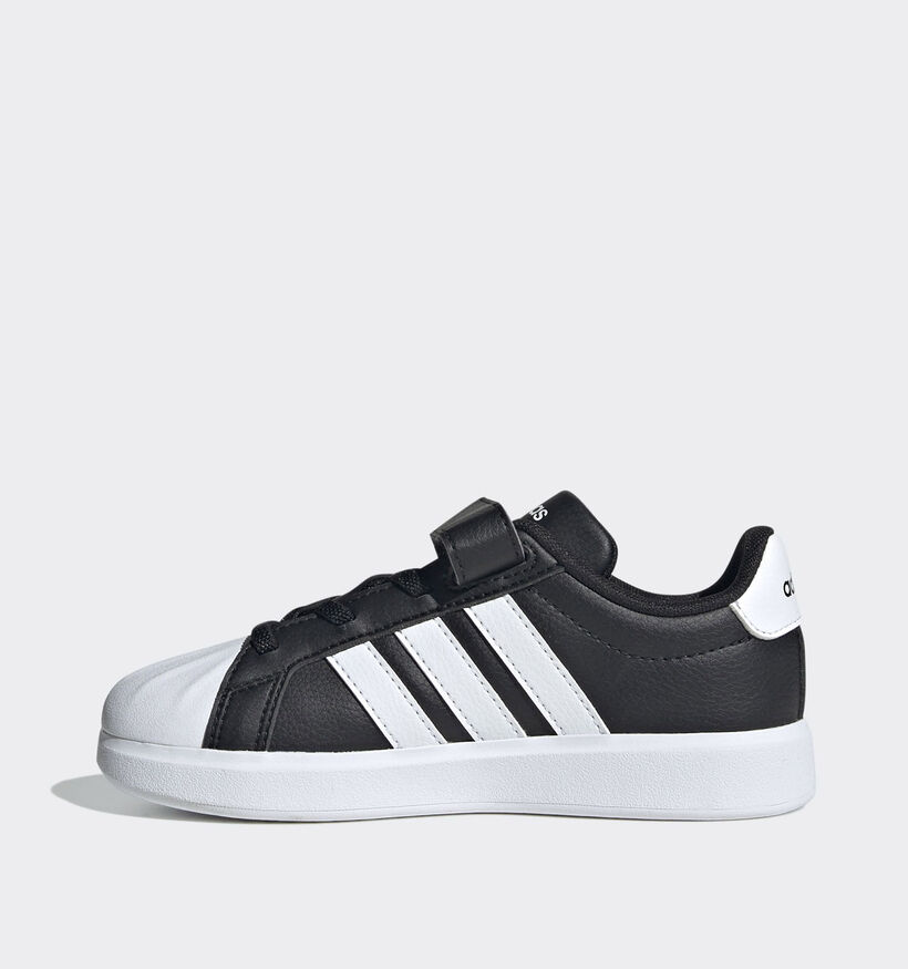 adidas Streettalk Zwarte Sneakers voor jongens, meisjes (375377) - geschikt voor steunzolen