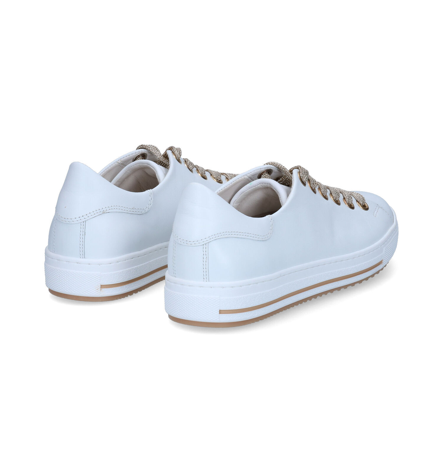 Gabor OptiFit Witte Veterschoenen Dames Sneakers Online op TORFS.BE