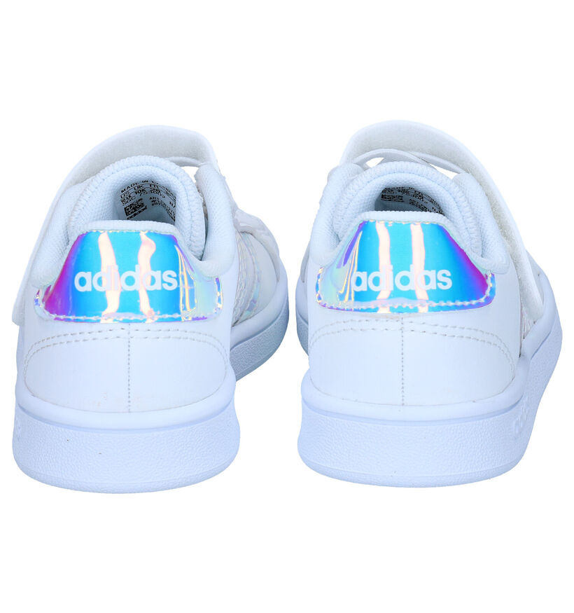 adidas Grand Court C Baskets en Blanc pour filles (314611) - pour semelles orthopédiques