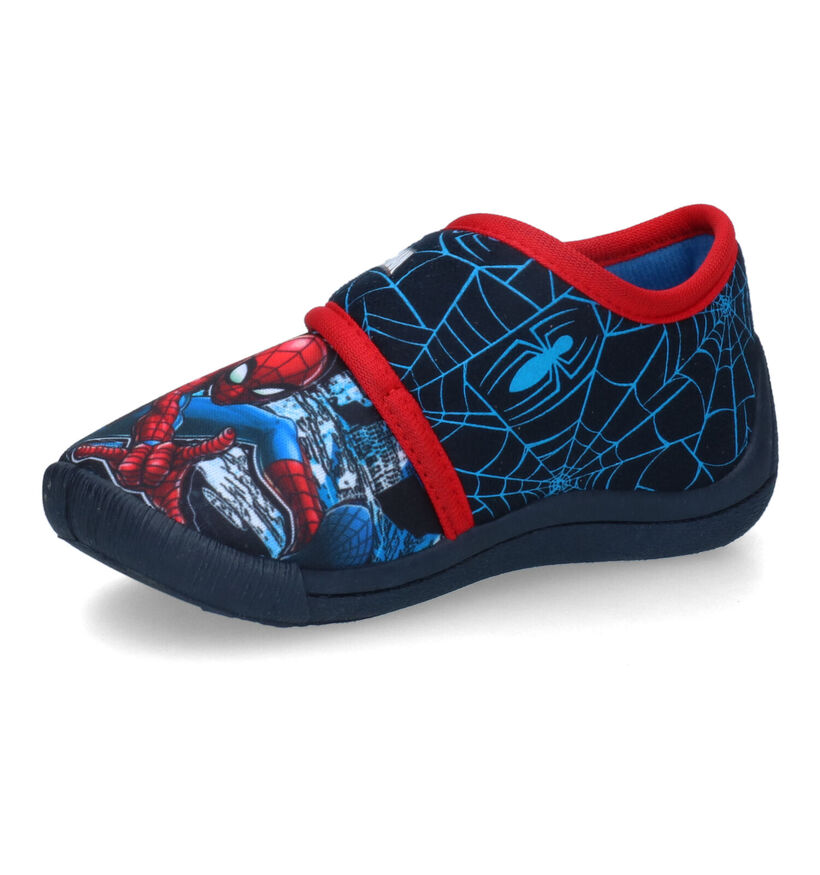 Spiderman Pantoufles fermées en Bleu foncé en textile (313629)
