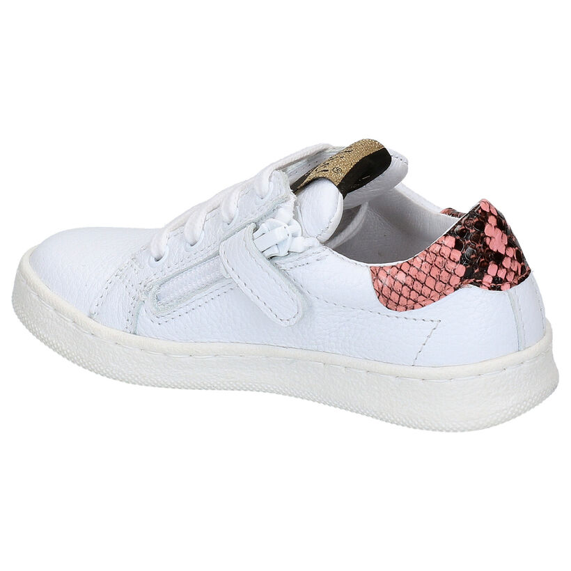 Clic! Witte Lage Sneakers in leer (270510)