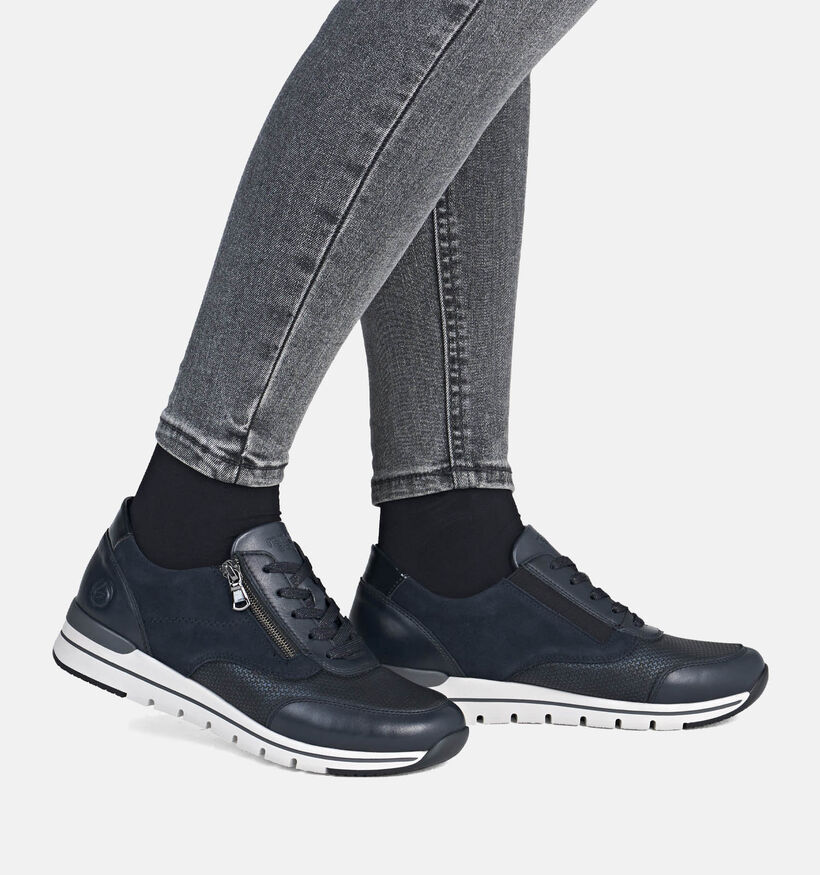 Remonte Donkerblauwe Veterschoenen voor dames (360411) - geschikt voor steunzolen