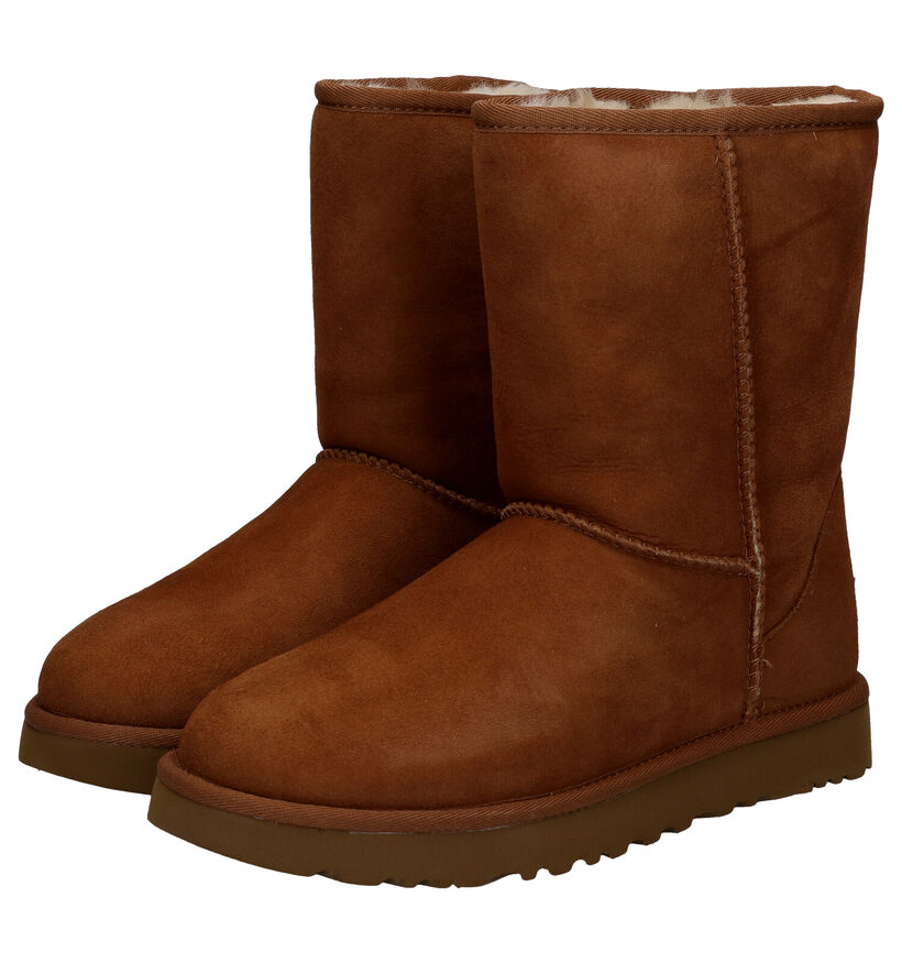 UGG Classic Short Cognac Boots in nubuck (313768)