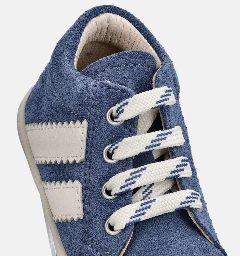 Naturino Macks 3 Suede Donkerblauwe Veterschoenen voor meisjes, jongens (371625) - geschikt voor steunzolen