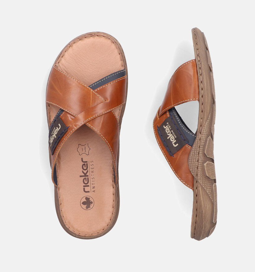 Rieker Nu-pieds casual en Marron pour hommes (354817)