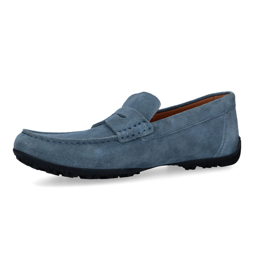 Geox Kosmopolis Grip Blauwe Mocassins in daim (326747)