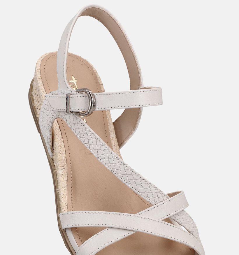 Tamaris Sandales plates en Blanc pour femmes (371725)