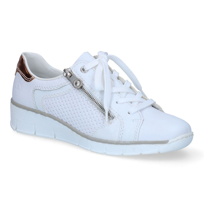 Rieker Baskets casual en Blanc en cuir (307104)