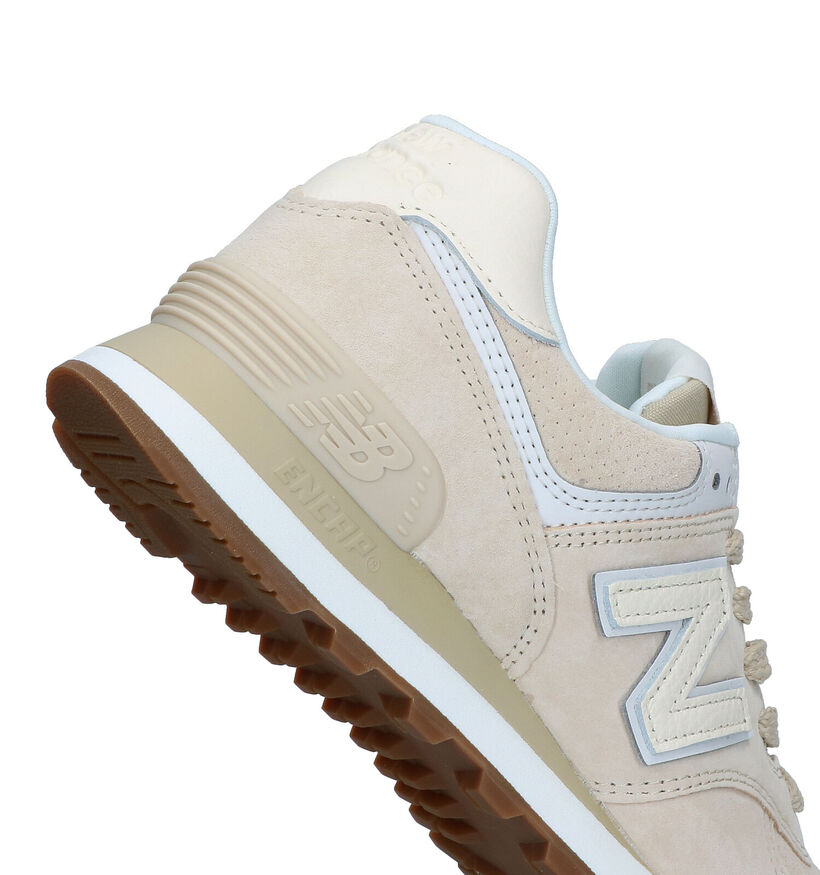 New Balance WL 574 Baskets en Vert pour femmes (349411) - pour semelles orthopédiques