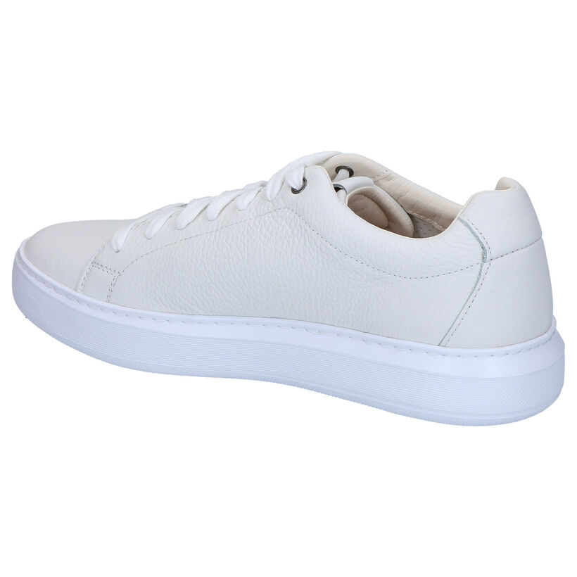 Geox Witte Veterschoenen in leer (270023)