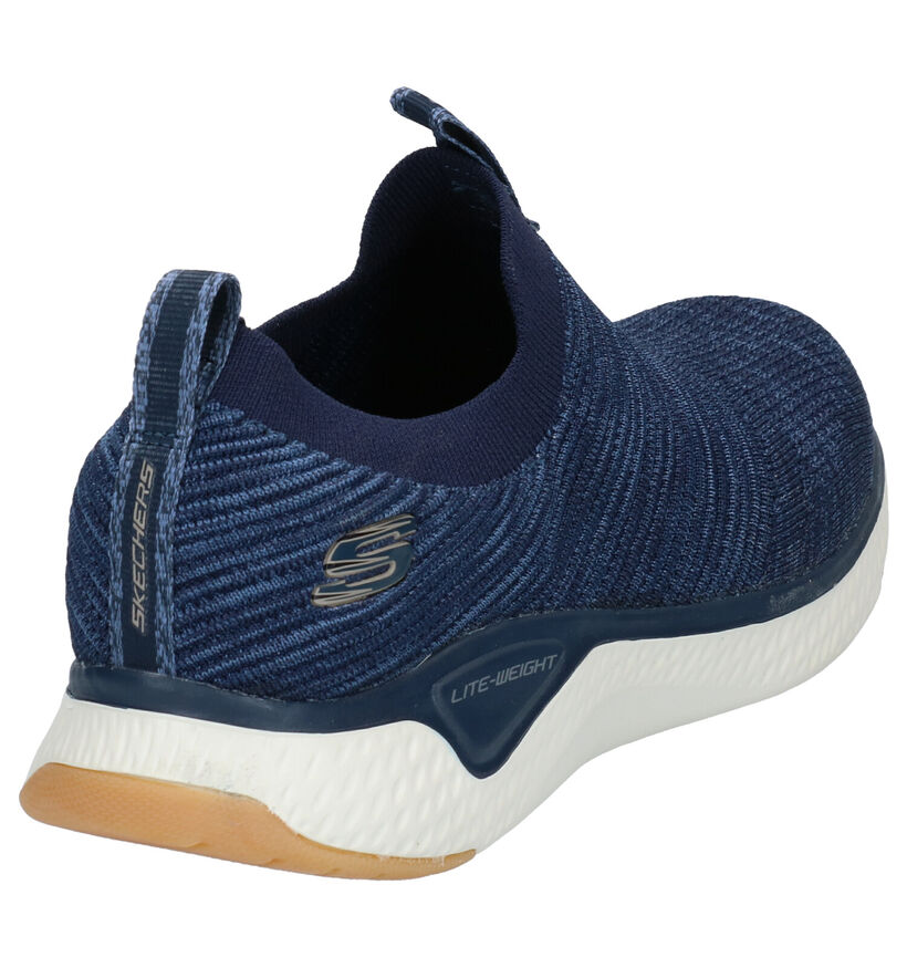 Skechers Baskets slip-on en Bleu foncé en textile (272822)