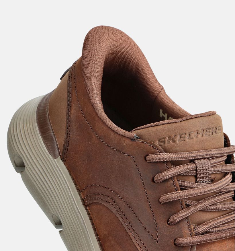 Skechers Garza Baskets basses en Marron pour hommes (366516) - pour semelles orthopédiques