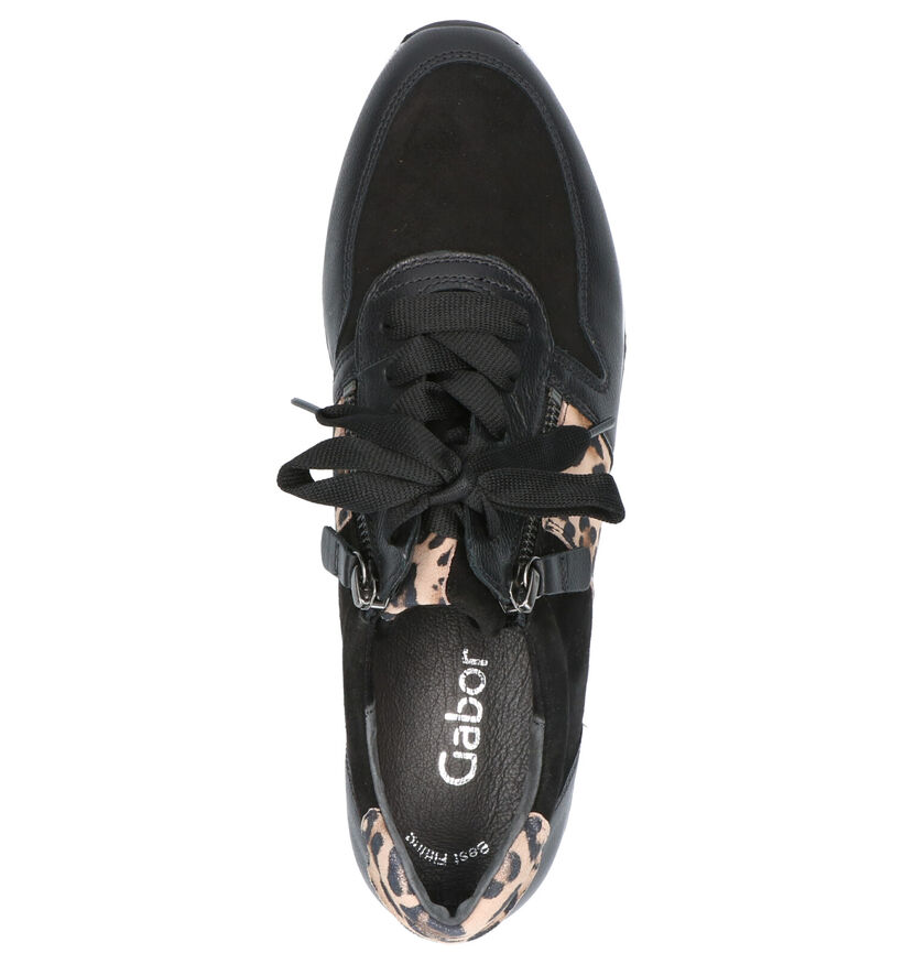 Gabor Chaussures à lacets en Noir en cuir (260219)