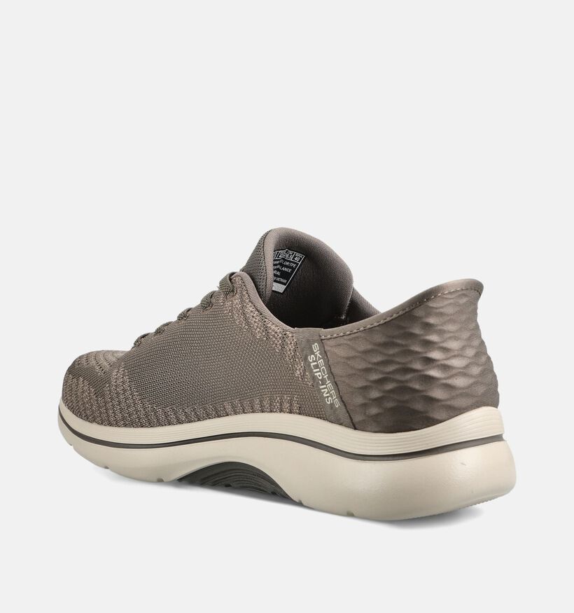 Skechers Go Walk Arch Fit Baskets en Taupe pour hommes (376906) - pour semelles orthop&eacute;diques