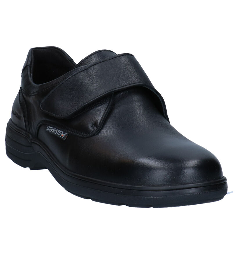 Mephisto Delio Riko Zwarte Velcroschoenen voor heren (298247) - geschikt voor steunzolen