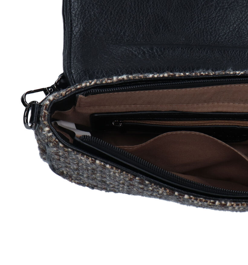 Via Limone Zwarte Crossbody Tas in stof (326014)