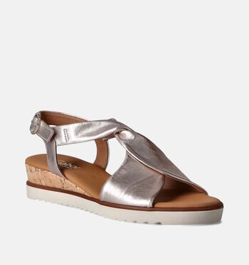 Gabor Comfort Sandalen Zwart/Wit/Goud/Zilver