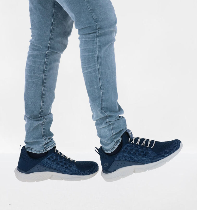 Skechers Streetwear Baskets en Bleu en textile (287097)