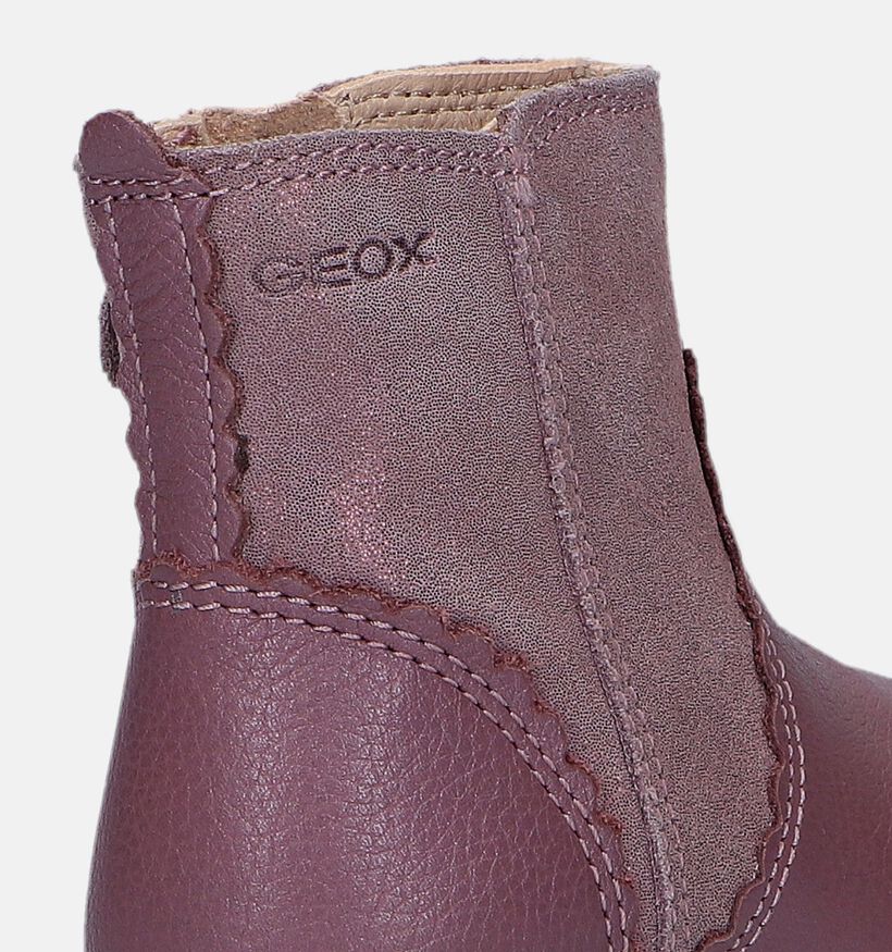 Geox Macchia Bottes en Rose pour filles (330100) - pour semelles orthopédiques