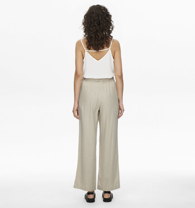 JDY Say Beige Linnen broek voor dames (341105)