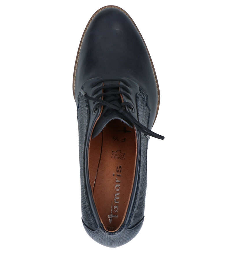 Tamaris Escarpins montants en Bleu foncé en cuir (270214)